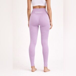 Alphalete Halo Seamless Leggings Bloom Pink Size Small High Rise 25in Stretch